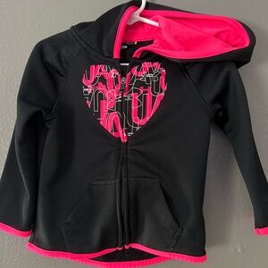 Under Armour Black Hoodie with Pink Accents